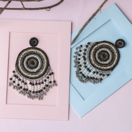 Afgani German Silver Oxidized Jhumki Earrings for Women (DESIGN 581)
