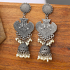 Crystal Cascade Oxidised Jhumka (DESIGN 589)