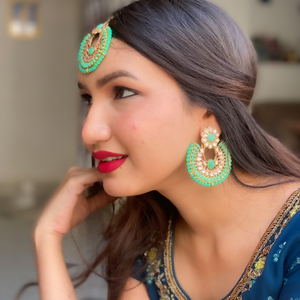 Modern Chic Maang Tikka Jewellery Set (DESIGN 423)