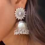 Radiant Sun Oxidized Jhumka (DESIGN 297)