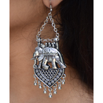 Royal Elephant Oxidised Jhumka (DESIGN 72)