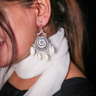 Afgani German Silver Oxidized Jhumki Earrings for Women (DESIGN 554)