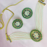 Emerald Kundan Traditional Jewelry Set (DESIGN 250)