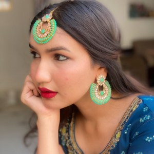 Modern Chic Maang Tikka Jewellery Set (DESIGN 423)