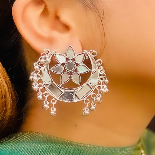 Starlit Splendor Oxidised Jhumka (DESIGN 361)