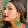 Green Loom Maang Tikka Jewelry Set (DESIGN 429)