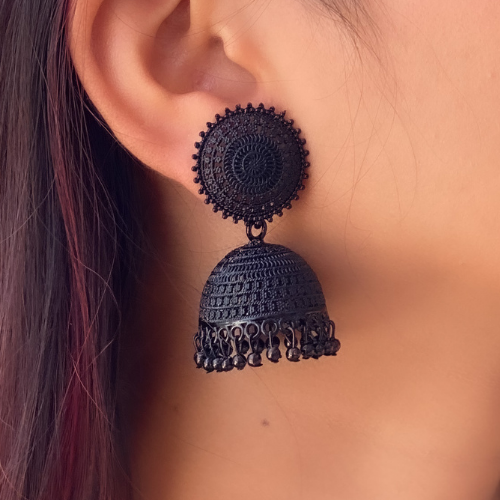 Mystic Fantasy Oxidised Jhumki (DESIGN 337)