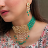 Green Glory Kundan Traditional Jewelry Set (DESIGN 216)