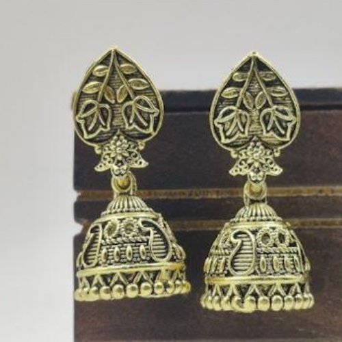 Premium Paisley Oxidised Mini Jhumki Earrings for Women (DESIGN 1080)