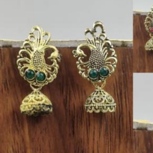 Prime Plummage Oxidised Mini Jhumkis (DESIGN 1085)