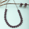 Ruby Romance Oxidised Necklace (DESIGN 88)